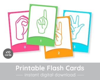 Asl flash playing cards Etsy photo relating to Asl Flash Cards Printable identify Asl flash playing cards Etsy